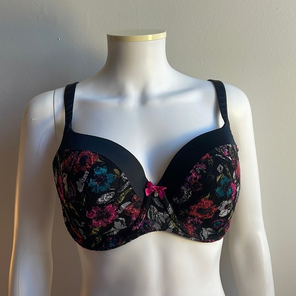 Black Floral So Free La Senza Underwire Bra 36D